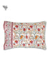 40s Cotton Pillow Cover in Floral Block Print