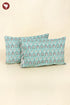40s Cotton Pillow Cover in Block Print