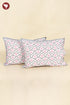 40s Cotton Pillow Cover in Floral Block Print