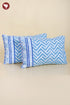 40s Cotton Pillow Cover In Zigzag Block Print