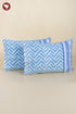 40s Cotton Pillow Cover In Zigzag Block Print