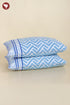 40s Cotton Pillow Cover In Zigzag Block Print