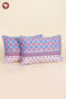 40s Cotton Pillow Cover in Geometric Block Print