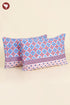40s Cotton Pillow Cover in Geometric Block Print
