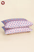 40s Cotton Pillow Cover in Geometric Block Print