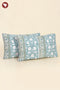 40s Cotton Pillow Cover in Block Print