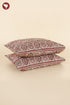 40s Cotton Pillow Cover in Floral Block Print