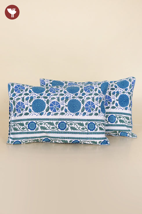 40s Cotton Pillow Cover in Floral Print