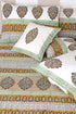 40s Cotton Pillow Cover in Geometric Block Print