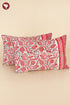 40s Cotton Pillow Cover in Floral Block Print