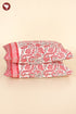 40s Cotton Pillow Cover in Floral Block Print