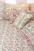 20s Cotton KING SIZE Bed Cover in Block Print