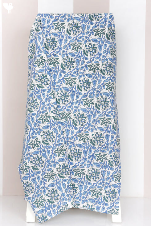 20s Cotton KING SIZE Bed Cover In Block Print