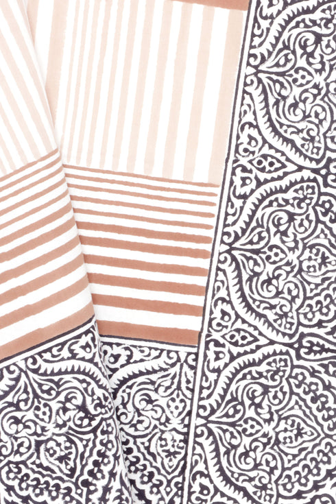 20s Cotton KING SIZE Bed Cover In Block Print