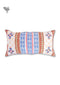 20s Cotton Lumbar Cushion Cover In Block Print