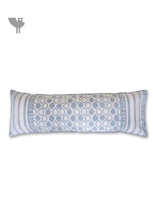 20s Cotton Lumbar Cushion Cover In Block Print