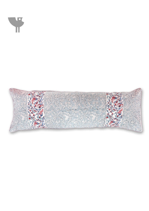 20s Cotton Lumbar Cushion Cover In Block Print