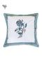 20s Cotton Cushion Cover in Block Print with Piping