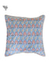 20s Cotton Cushion Cover in Block Print with Piping