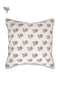 20s Cotton Cushion Cover In Floral Block Print Soft White Peach