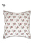 20s Cotton Cushion Cover In Floral Block Print Soft White Peach