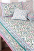 20s Cotton Cushion Cover in Floral Block Print