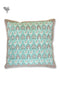 20s Cotton Cushion Cover in Block Print with Piping