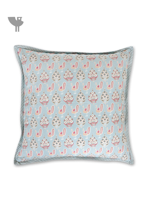 20s Cotton Cushion Cover in Block Print