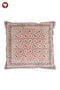 20s Cotton Cushion Cover in Floral Block Print