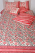 20s Cotton Cushion Cover in Floral Block Print