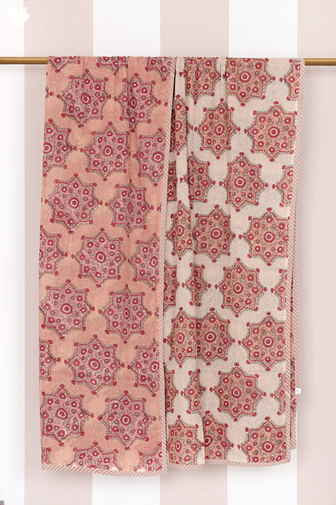 Mulmul Cotton Dohar in Floral Block Print