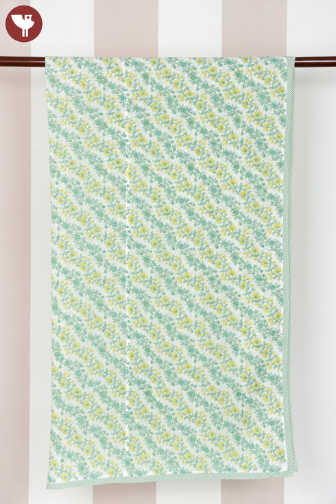 Mulmul Cotton Dohar in Floral Block Print