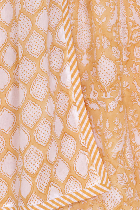 Mulmul Cotton Dohar in Floral Block Print