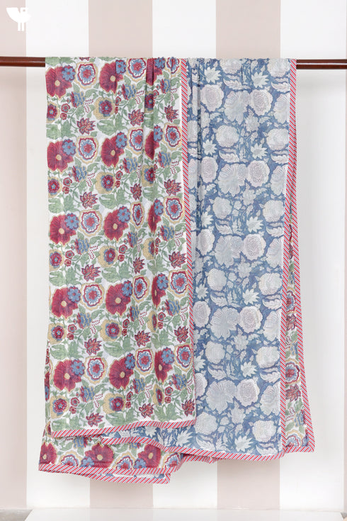 Mulmul Cotton Dohar In Block Print