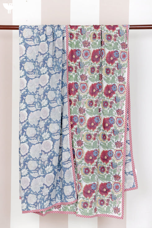 Mulmul Cotton Dohar In Block Print