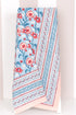 20s Cotton KING SIZE Bed Cover In Floral Block Print