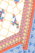 20s Cotton KING SIZE Bed Cover In Graphic Block Print