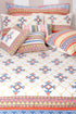 20s Cotton KING SIZE Bed Cover In Graphic Block Print