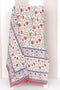 20s Cotton KING SIZE Bed Cover In Floral Block Print