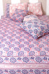20s Cotton KING SIZE Bed Cover In Block Print