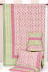 20s Cotton Bed Cover In Geometric Block Print