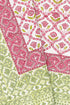 20s Cotton Bed Cover In Geometric Block Print