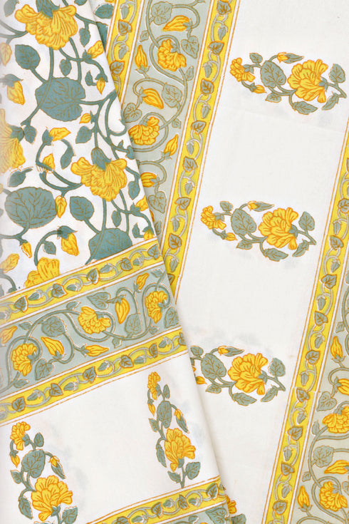 20s Cotton Bed Cover In Floral Print