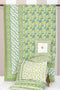20s Cotton KING SIZE Bed Cover In Floral Block Print