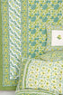 20s Cotton KING SIZE Bed Cover In Floral Block Print