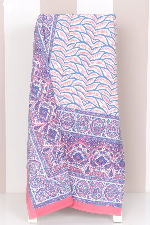 20s Cotton Bed Cover in Block Print