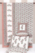 20s Cotton Bed Cover in Floral Block Print