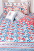 20s Cotton Bed Cover in Floral Block Print