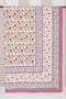 20s Cotton Bed Cover in Floral Block Print