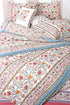 20s Cotton Bed Cover in Floral Block Print